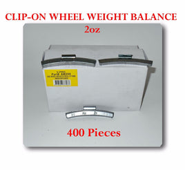 400 Pcs ZN CLIP-ON Wheel Weight Balance 2.0oz 2oz 56g AWZ200 Zing -Led Free