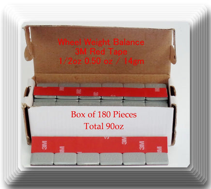 720 Pcs Stick on Self Adhesive Wheel Weights 1/2 0.50 oz TOTAL360 oz RED 3M TAPE