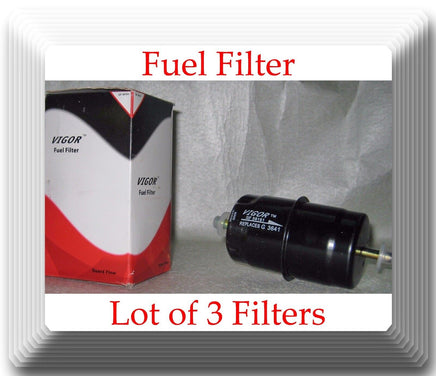 Lot of 3 Fuel Filters GF59161 Fits: Jeep Cherokee Comanche Wagoneer , Renault