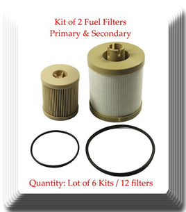 Lot of 6 x Kit 2 Fuel Filter Fits:F250 350 450 550 650 750 Excursion 4.5L 6.0L