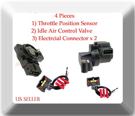 Throttle Position Sensor & Idle Air Control Valve W/ Connector For:Hyundai & Kia