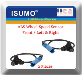 Set 2 ABS Wheel Speed Sensor Front Left & Right Fits: BMW 525i 528i 530i 540i M5
