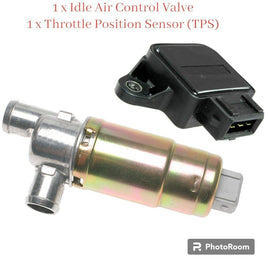 2 Pcs Idle Air Control Valve & TPS Sensor Fits Accent Elantra Tiburon Sportage