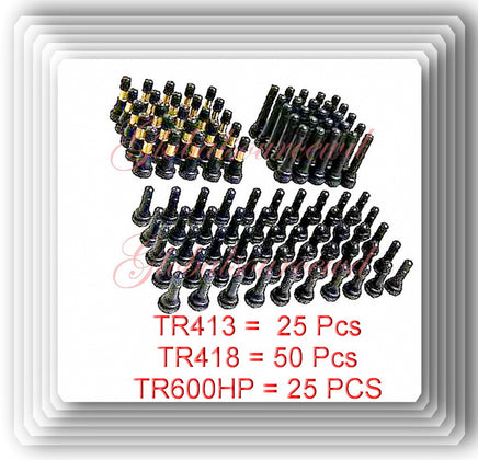 Tire Valve Stem Assortment (TR413=25 Pcs)(TR418= 50)(TR600HP=25 Pcs) Total 100