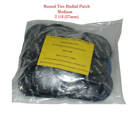 300 pcs Radial Tire Repair Round Patch Assortment SMALL MEDIUM LARGE V-PRO BRAND