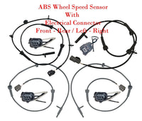 4x ABS Wheel Speed Sensor & Connector Front Rear L/R Fits: JX35 QX Pathfinder
