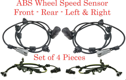 4 X ABS Wheel Speed Sensor & Connectors  Front-Rear L/R Fits:Sequoia 2001-2007