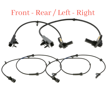 4ABS Wheel Speed Sensor & Connector Front-Rear L/R For Infiniti Q50 Q60 Nissan Z