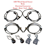 4x ABS Wheel Speed Sensor & Connector Front-Rear  L/R For Nissan Quest 2011-2017