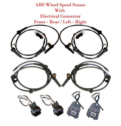 4x ABS Wheel Speed Sensor & Connector Front-Rear  L/R For Nissan Quest 2011-2017