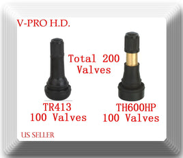  Tire Valve Stem Assortment (TR413 100 =)(TR600HP =100) Total 200 Valves