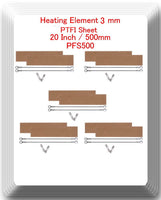 10 Heating Elements 3mm+10 PTFI Sheets For Impulse Sealer 20" / 500 mm PFS500
