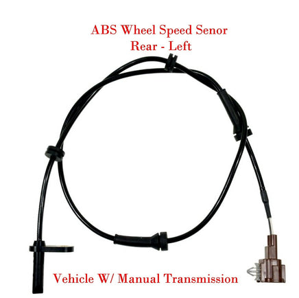 2x ABS Wheel Speed Sensor & Connectors Rear L/R Fits Frontier 2005-2019 W/MT 4WD