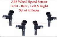 4 ABS Wheel Speed Sensor & Connector Front Rear Left & Right Fits: Lexus Toyota