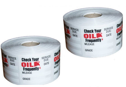 2 Roll of 500 Total 1000 Stickers Oil Change Reminder Sticker