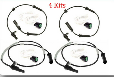 4 x ABS Wheel Speed Sensor W/Connectors Front-Rear L/R Fits BMW 2 3 4 2012-2021