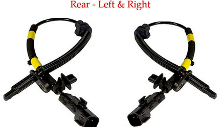 2 ABS Wheel Speed Sensor W/Connectors Rear L&R For Ford Edge Fusion Lincoln MKZ