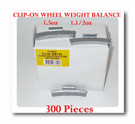 300 Pcs CLIP-ON Wheel Weight Balance 1.50oz 1-1/2oz AWZ150 Lead Free