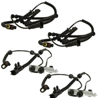 4 ABS Wheel Speed Sensor & Upgrade Connector Front Rear L/R Fits Chrysler Dodge