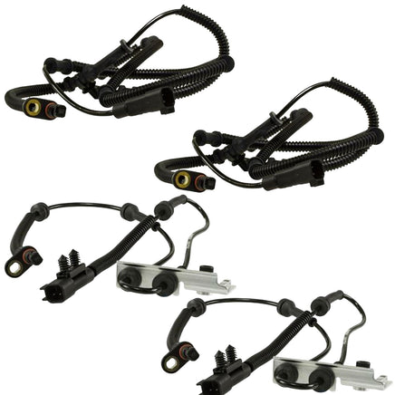 4 ABS Wheel Speed Sensor & Upgrade Connector Front Rear L/R Fits Chrysler Dodge