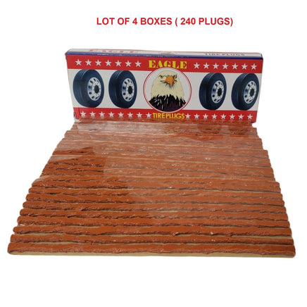 EAGLE 240 Seals Tire Repair Plugs 100% Self VulCanIzing Tubeless Slim 8" x 1/8*