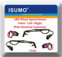 2 ABS Wheel Speed Sensor W/ Connectors ALS2116 Front L & R Fits: Aspen Durango
