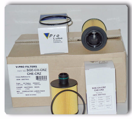 Lot of 6 Engine Oil Filter Fits: Chevrolet Cruze 2014-2015 I4 2.0L Diesel