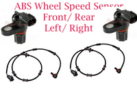 Set 4 ABS Wheel Speed Sensor Front - Rear Left / Right Fits:4WD Ram 2500 3500