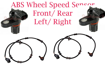 Set 4 ABS Wheel Speed Sensor Front - Rear Left / Right Fits:4WD Ram 2500 3500