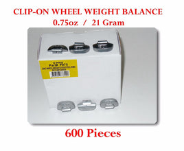 600 Pcs P Style Clip-on Wheel Weight Balance 0.75oz 21 gram  P075 Lead Free