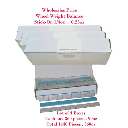 4 Boxes Pc 1/4oz 0.25oz Stick on Wheel Weight Balance Total 1440pcs 360oz