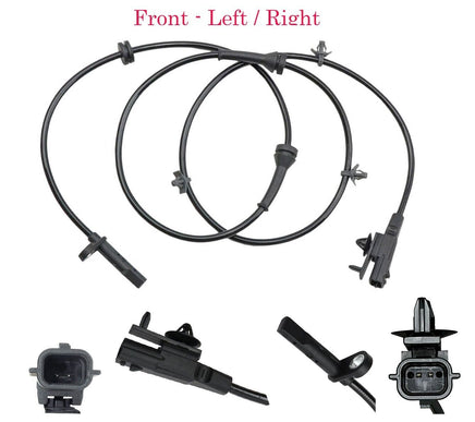 2 x ABS Wheel Speed Sensor & Connectors Front-L/R Fits: Infiniti Q50 Q60 14-22