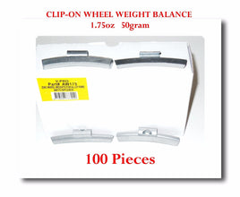 100 Pcs ZN CLIP-ON Wheel Weight Balance 1.75 oz  50g AW175 Zing -Led Free