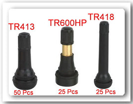  Tire Valve Stem Assortment 50 /TR413 50)(25 / TR418 )(25 / TR600HP Total 100 Pc