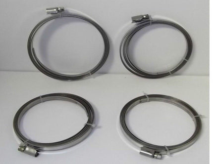 Set of 4 TPMS Strap Sensor Band Stainless Stell Strap fits 17" to 26" Wheels