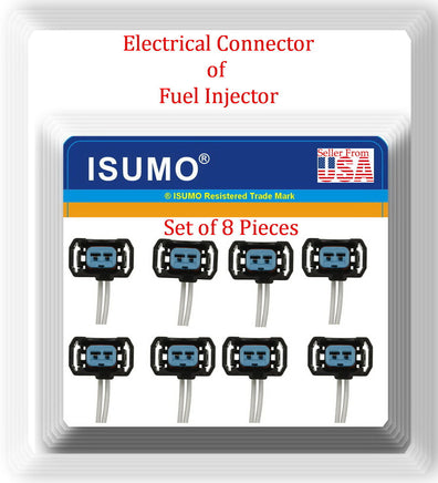 Set of 8 Pieces Electrical Connector of Fuel Injector Fits Silverado Sierra
