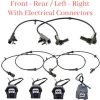 4ABS Wheel Speed Sensor & Connector Front-Rear L/R For Infiniti Q50 Q60 Nissan Z