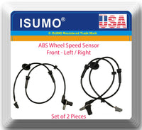 Set 2 Front L & R ABS Wheel Speed Sensor Fits Nissan Maxima 6Cyl 3.5 2004 -2008