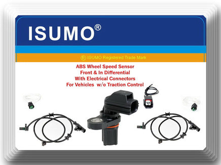 3 ABS Wheel Speed Sensor W/ Connector Front L/R & In Differential Fits: Durango