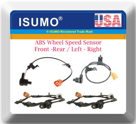 (Set  4)ABS Wheel Speed Sensor Front -  Rear Left & Right Fits: CL TL Accord 