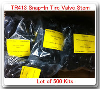 500 VALVES SNAP-IN TUBELESS TIRE VALVE STEMS TR413 SNAP IN (V-PRO BRAND)