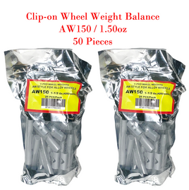 50 Pcs ZN CLIP-ON Wheel Weight Balance 1.50oz 1.1/2oz AWZ150 oz Zing -Led Free