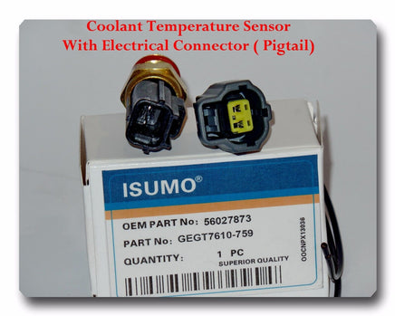 TX81 Coolant Temperature Sensor W/ Connector For Chrysler Dodge Eagle Jeep