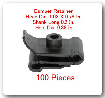 100 Bumper Retainer Head Dia:1.02X0.78" Shank L: 0.2" Hole Dia. 0.38" For Toyota