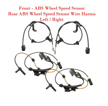 4x ABS Wheel Speed Sensor Front Wire harness  Rear L/R Fits  Prius C  2012-2018