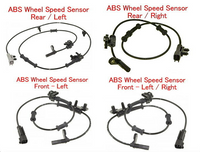 4 ABS Wheel Speed Sensor Front - Rear Left & Right Fits: 300 Charger Challenger