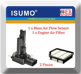 2 Pcs Mass Air Flow Sensor & Engine Air Filter Fits: Lexus GS350 IS250 IS350