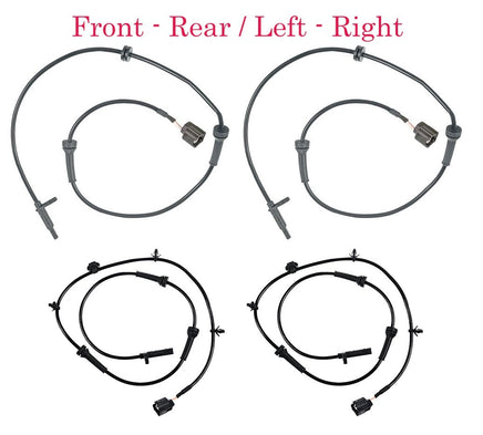 4x ABS Wheel Speed Sensor & Connector Front Rear L/R Fits: JX35 QX Pathfinder