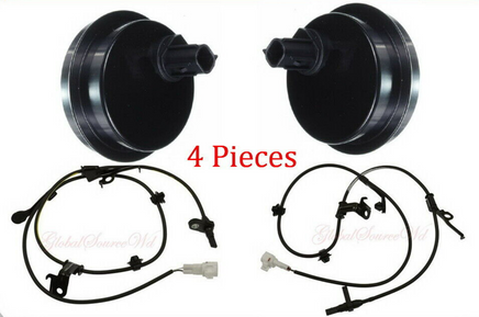 4x ABS Wheel Speed Sensor + Connector Front Rear L/R For xD 2008 Yaris 2006-2011