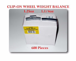 600 Pcs ZN CLIP-ON Wheel Weight Balance 1.25oz 35 gram AW125 oz Zing -Led Free
